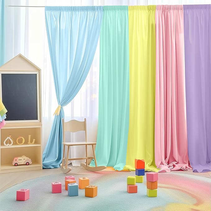 Unicorn Backdrop Pastel Rainbow Backdrop for Girls Birthday Baby Shower Unicorn Theme Party Decorations 10×10ft