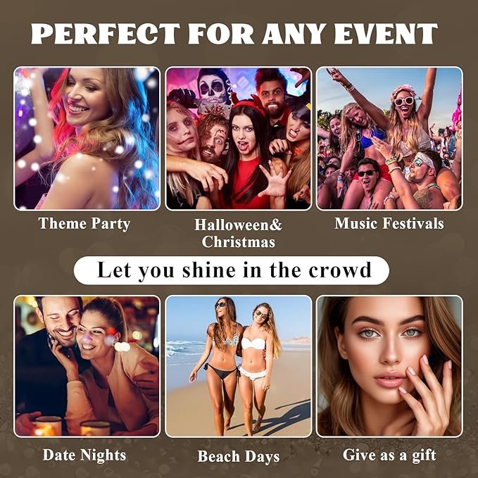 Gold Glitter Freckles Face Tattoo, 6pcs Fake Tattoos Sparkle Face Glitter, Waterproof Freckles Makeup Patches, Long-Lasting Sparkle for Festival Rave Concert Party Cosmetic Accessorie