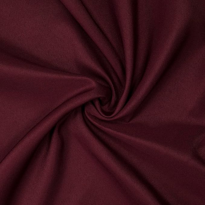 Gee Di Moda Fitted Tablecloth - 72 x 30 Inch Burgundy Fitted Table Cloth for 6 Foot Rectangle Table - Heavy Duty Washable Fabric - for 6 Ft Buffet Table Holiday Party Dinner Wedding & Trade Show