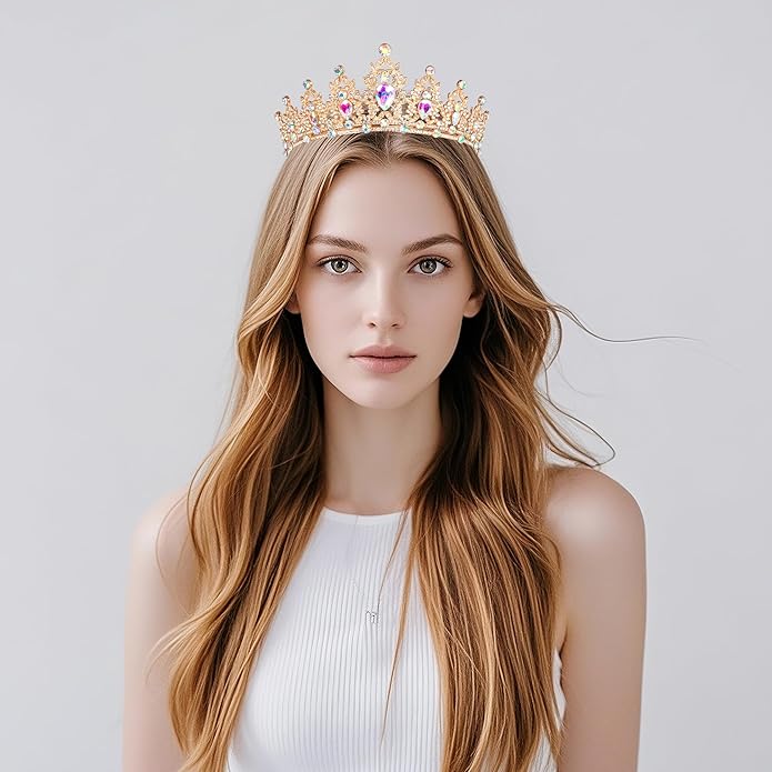 tiaras and crowns for women queen crowns for Women and Girls Crystal Princess Tiaras Rhinestone Tiaras For Wedding Bridal Birthday Prom Pageant Party