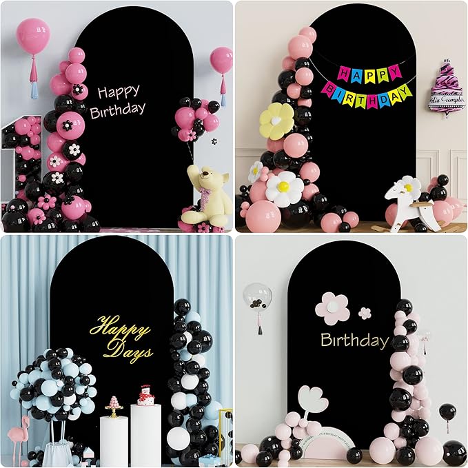 Wokceer 6.6 FT Wedding Backdrop Arch Stand and Arch Cover Metal Arch Stand with Arch Stand Cover for Birthday Party Wedding Ceremony Bridal Baby Shower Event Decor