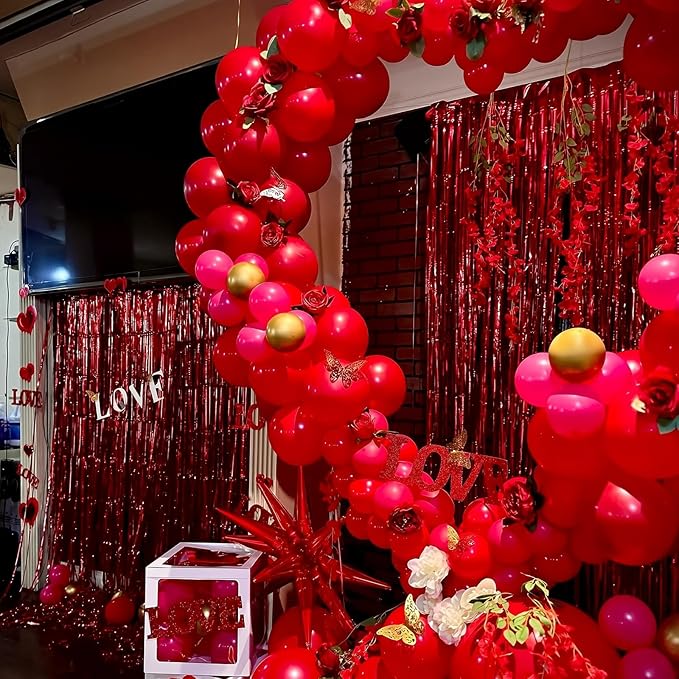 125 pcs Red 5 Inch Balloons,Small Balloons for Balloon Garland or Balloon Arch as Party Decorations, Birthday Decorations, Anniversary Party Decoration