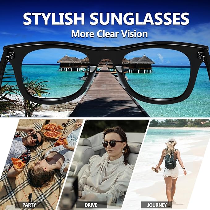 Bulk Retro 80s Square Sunglasses, UV400 Protection, 20/50 Pack for Party Favors, Beach, Wedding, Pool, Birthday