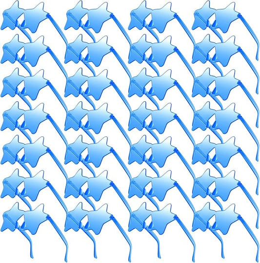 Morcheiong 10/20/30/40 Pack Star Sunglasses Colorful Rimless Sunglasses, Cool Pool Wedding Party Favor Pentagram Glasses