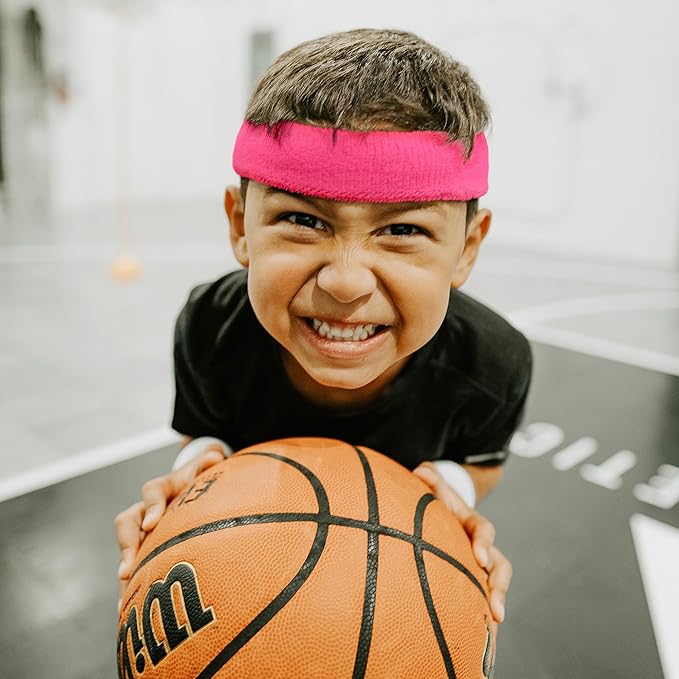 Suddora Toddlers Headbands, Sports Sweatbands for Kids, Non-Slip and Lightweight Fabric Bands for Youth Basketball, Soccer, and Tennis, Moisture-Wicking Bands for Cosplay & Costumes