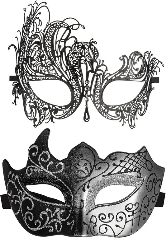 YU FENG Venetian Masquerade Mask for Women Couples Besties-Prom,Balls,Mardi Gras,Halloween and Parties Costume Mask