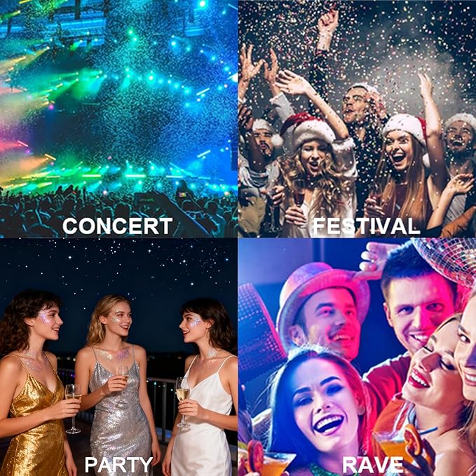 Mysense Lavender Body Glitter Stick, Light Purple Face Hair Glitter Gel for Kids, Festival Rave Outfit Accessories for Women, Sparkling Mermaid Sequins Chunky Glitter Makeup, 0.56oz