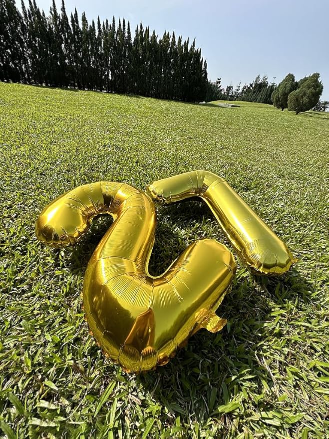Gold Mylar Number 27 Balloon 40 inch, Number 27 Birthday Balloon for Boy Girl, Gold Foil 27 Balloon for 27 Birthday Party, Anniversary Celebration Number Balloons Decorations