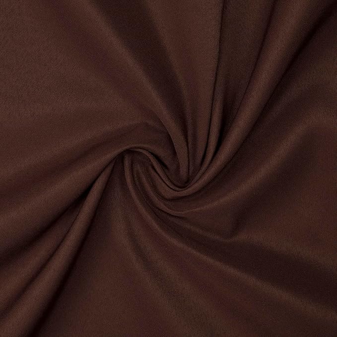 Gee Di Moda Fitted Tablecloth - 48 x 30 Inch Chocolate Fitted Table Cloth for 4 Foot Rectangle Table - Heavy Duty Washable Fabric - for 4 Ft Buffet Table Holiday Party Dinner Wedding & Trade Show