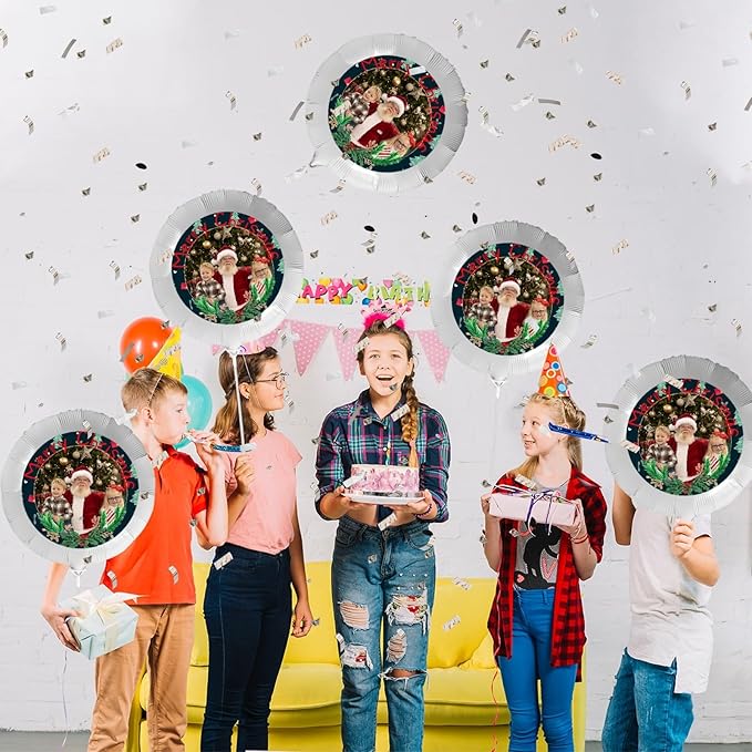 Custom Balloons Photo Text Party Personalized Picture Balloons with logo Names Balloons First Birthday, Birthday Party, 16 years old Party, Christmas Party Balloon With Stand and Pump
