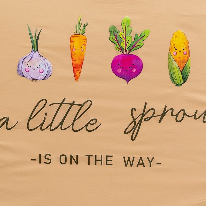 A Little Sprout is on The Way Wall Decal - Baby Shower Party Sticker, Farm Themed Baby Shower Decor, Balloon Arch Backdrop Sticker, Gender Reveal Birthday Party Decoration Decors
