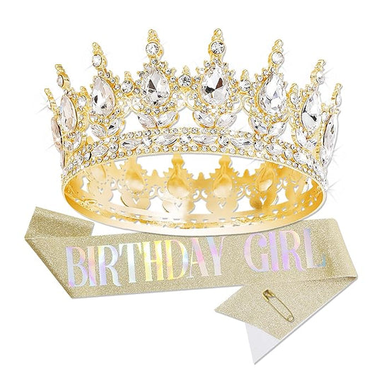 Queen Crowns for Women, Birthdays, Rhinestone Tiara Gifts, Princess Headband, Sweet Accessories