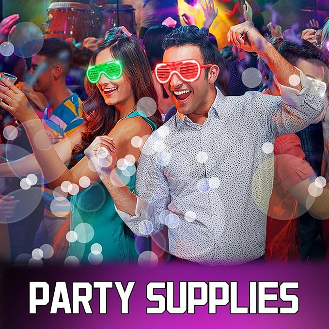 150 Pack Light up Glasses(6 Colors) with 3 Flashing Mode, LED Glasses Bulk For Halloween Neon Rave Party Supplies, Glow in the Dark Party Favor Glasses for Carnival Festival Birthday Wedding Adult Kid