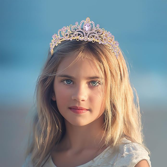 TAROSE Crowns for Women and Girls, Queen Crystal Gold Silver Tiaras with White Rhinestone and Combs, Goddess Crown for Wedding Bride Birthday Princess Bridal Shower Hair Accessories for Women