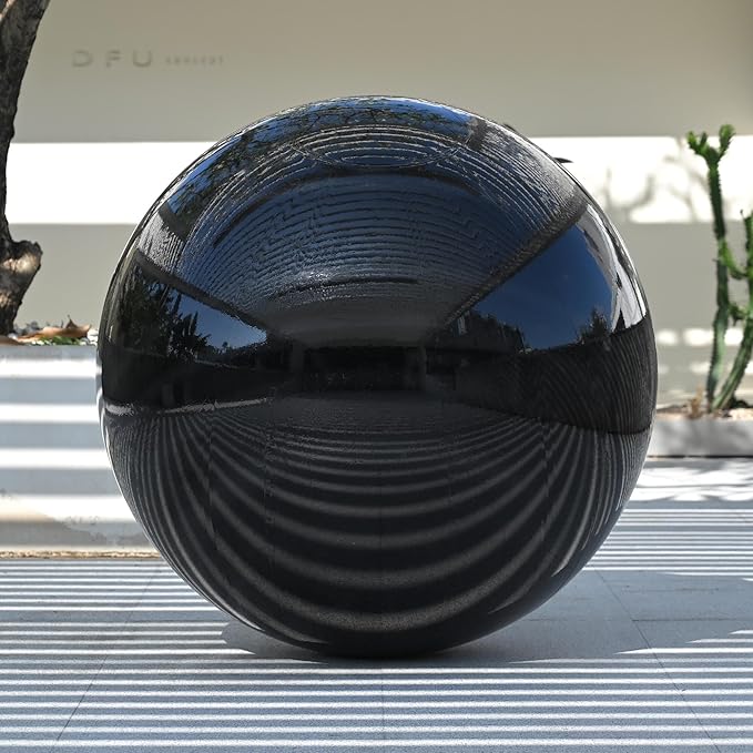 Yescom 47" Inflatable Mirror Ball Giant Reusable Hanging Large Disco Balloon Decoration for Party Wedding Event Concerts Stage Decor Black