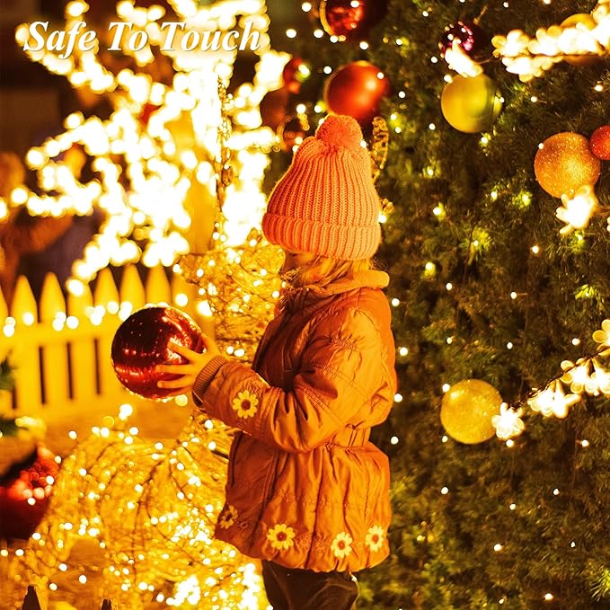 LitHome 33Ft 100 LED Color Changing Christmas String Lights, 35 Colors 9 Modes RGB Christmas Lights with Remote Timer, Dimmable Led String Light Outdoor Plug in, Xmas Tree Light for Indoor Party Decor