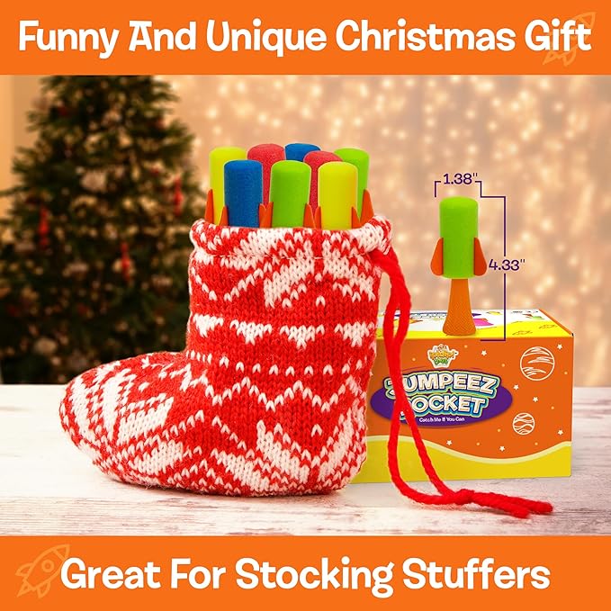 IPIDIPI TOYS Jumpeez LED Jumping Rocket Poppers – 24-Pack Light Up Spring Launcher Toys for Kids – Ideal Stocking Stuffers for Kids, Birthday Party Favors, Goodie Bag School Prizes for Boys & Girls