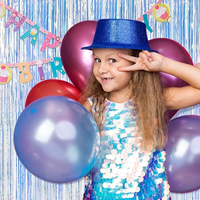 10 Pack Iridescent Party Backdrop Decorations Tinsel Curtain Birthday Decorations Foil Fringe Photo Booth Streamer Backdrop Iridescent Theme Christmas Bachelorette Graduation Party Decorations