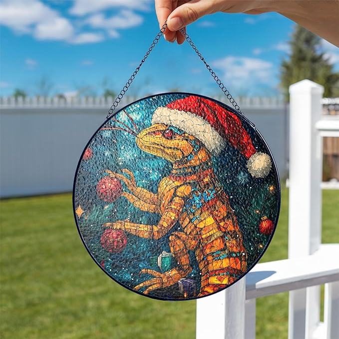 Deathstalker Scorpion Stained Glass Window Hanging Decor - Deathstalker Scorpion Christmas Decor - Handmade Window Ornament - Beautiful Xmas Gift & Home Decoration