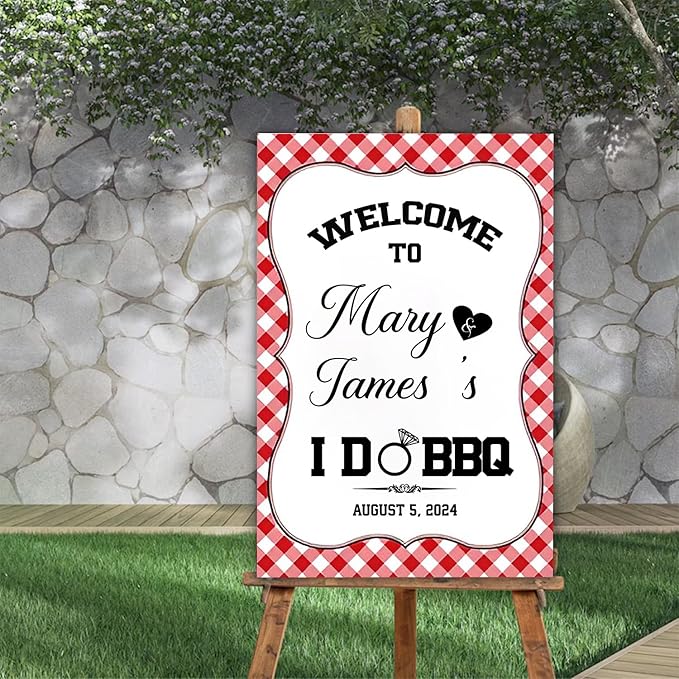 Personalized I Do BBQ Welcome Sign, I Do BBQ Sign, I Do BBQ Decorations, BBQ Engagement Party Sign, Couples Shower BBQ Sign, Welcome To The I Do BBQ Party Sign, BBQ Welcome Sign