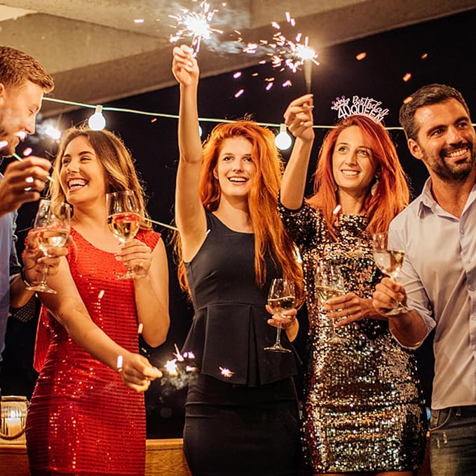 VELSCRUN 40th Birthday Queen Headband, Tiara Crown for Women, 40th Birthday Decorations for Her, Birth Queen Tiaras Crowns Sash for Women Mom Birth Party Decoration Hair Accessories Rose Gold