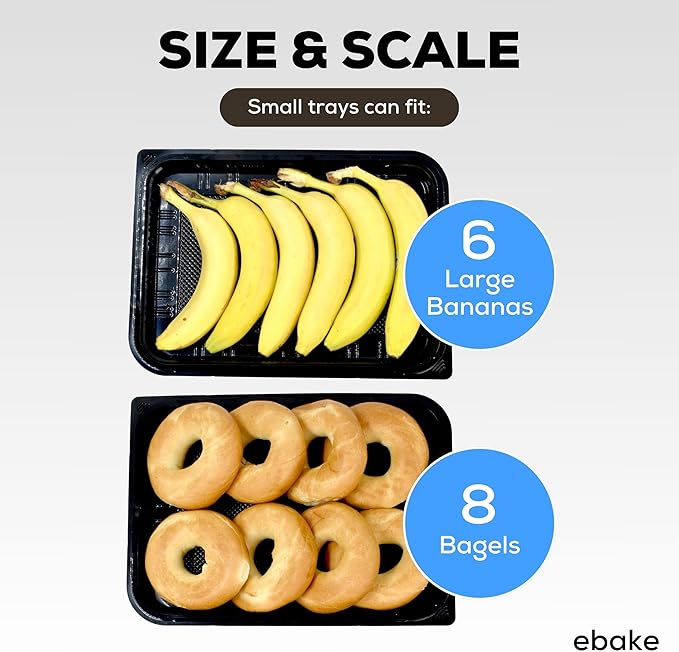 25 Pack Catering Trays with Lids – 13" Serving Tray with Lid, Heavy Duty Recyclable Plastic Party Platters for Catering, Buffet, Picnics & Events – Food Trays with Clear Lid (13.39 × 9.84 × 2.95 inch)