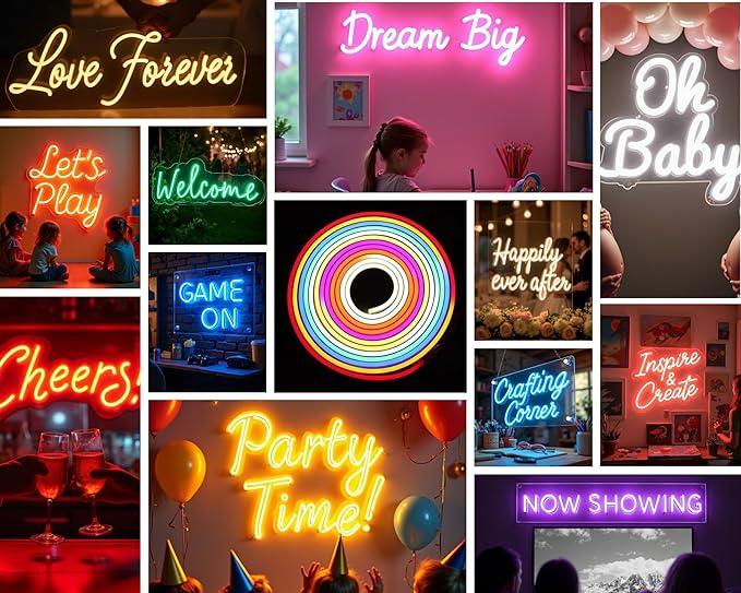 ADVPRO Custom Baby Shower LED Neon Signs, Customizable for Birthday Party, Personalized Large Led Neon Light Sign with Surname, Name, Nickname, Character Name Logo