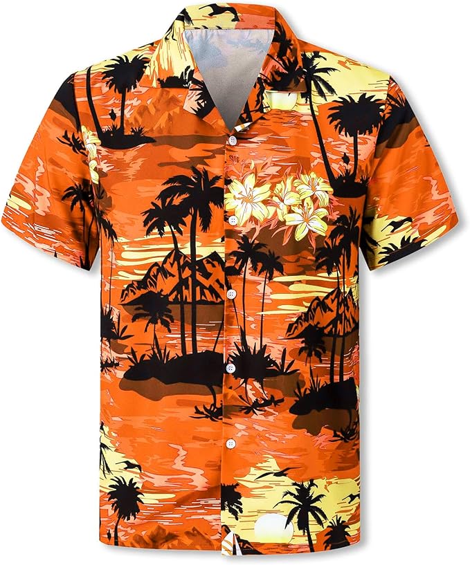 Cromoncent Matching Hawaiian Outfits for Family, Dad and Son Matching Luau Beach Tropical Shirts Mommy Daughter Tropical Sets