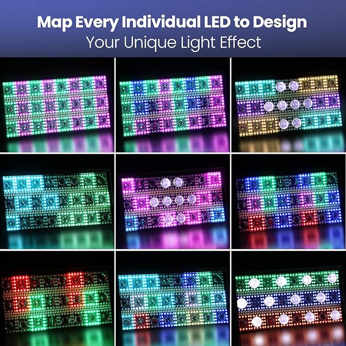 Betopper LF2405 300w Matrix Beam Strobe Effect Lights，Stage Lights Wash Strobe Light, Super Bright Large Flash Stage Lighting, DMX Dj Strobe Lights for Parties Club Disco Xmas etc（4）
