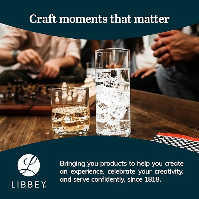 Libbey Miles 16 Piece Tumbler and Rocks Glass Set