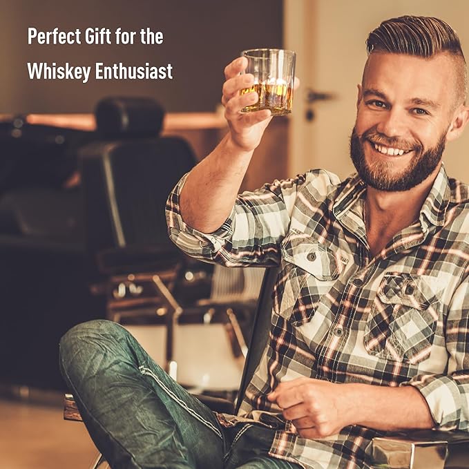 asobu Unbreakable Drinking Glass, Premium LSR Clear Whiskey Glass, Bourbon Rocks Glass, Whiskey Glass, Perfect Outdoor Drinkware, Ideal Gift Ideas for Men, Unique Patented Design