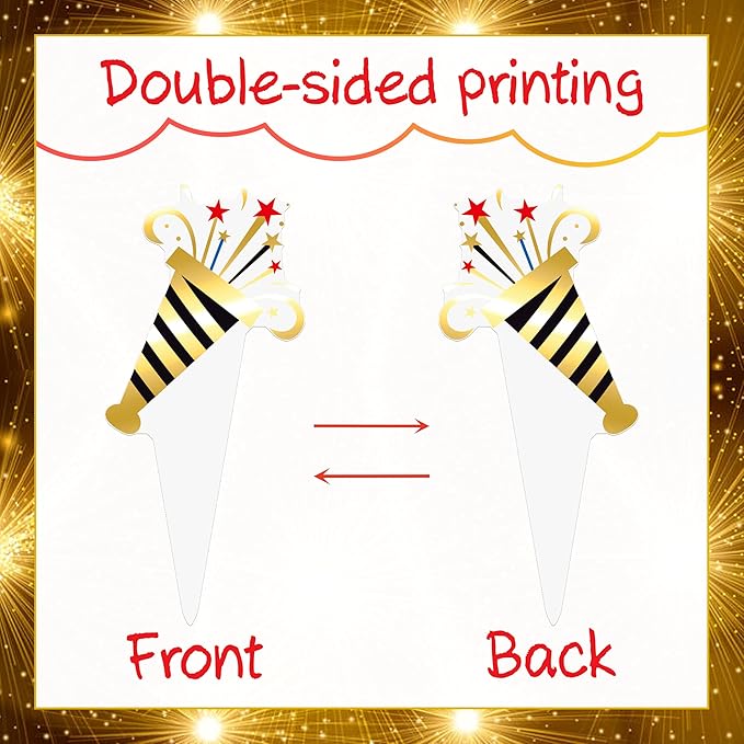 48Pcs New Years Eve Party Cupcake Toppers Happy New Year Countdown Clock Theme Cupcake Toppers for Hello 2026 Party Decorations Midnight Countdown Events Supplies