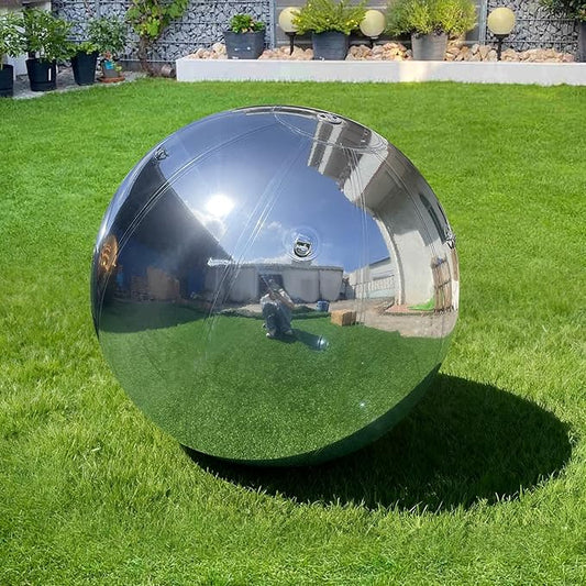 31.4in Inflatable Mirror Ball,Shiny Inflatable Ball Silver/Gold/Iridescent,PVC Hanging Large Disco Ball Decor for Party, Concerts, Stage, Wedding Decoration (1 Piece,Without Air Pump)
