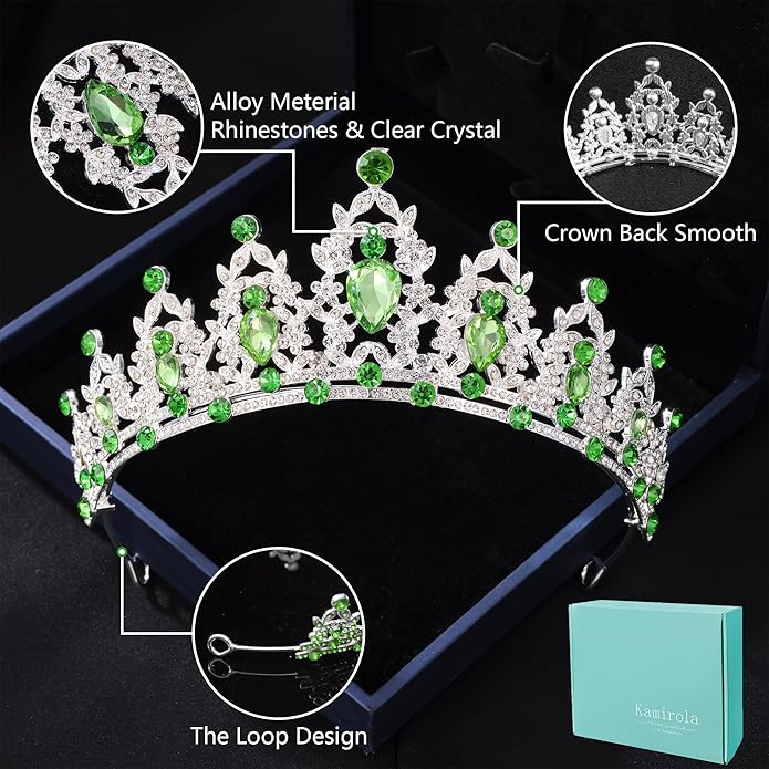 Kamirola - Queen Crown and Tiaras Princess Crown for Women and Girls Crystal Headbands for Bridal, Princess for Wedding and Party（01）