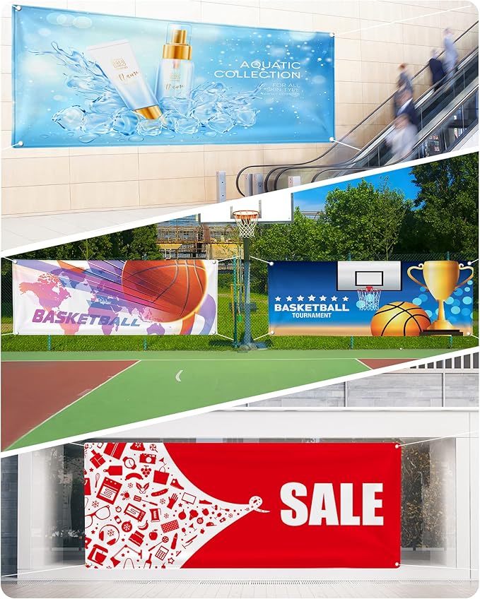 Custom Vinyl Banners and Signs Customize for Business Outdoor, Personalized Banner Customize with Logo Text for Party Birthday, Customized Banner Decoration for Graduation Wedding Event 7'x15'