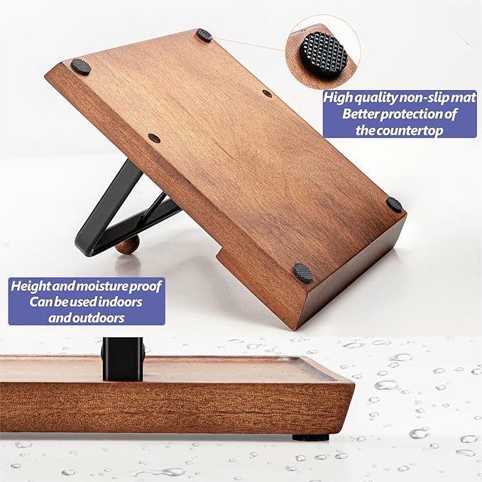 Wooden Napkin Holder – Multifunctional Napkin Holder for Table & Kitchen, Includes Space for Condiments – Perfect for Home, Kitchen, and Holiday Gatherings