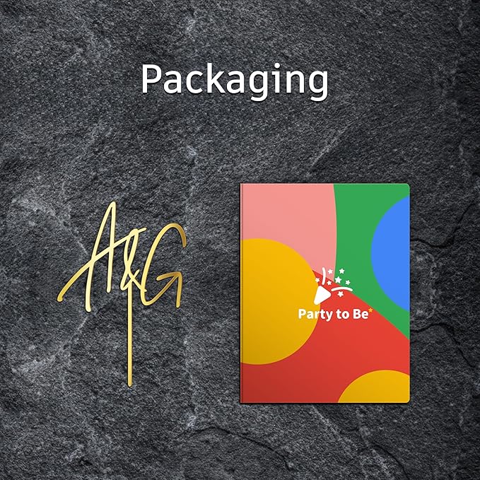 Personalized Wedding Cake Topper Custom Bride Groom Name Initials Cake Decoration Engagement Cake Topper in Acrylic (Stadella)