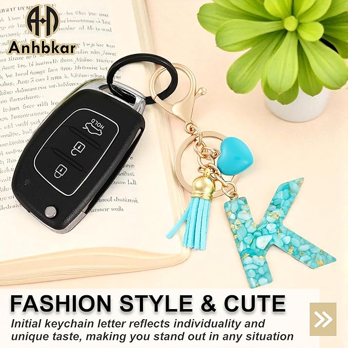 Initial Letter Keychain, Butterfly Keychain Cute Resin, Initial Keychain Backpack Charms, Key chain for Women, Girls