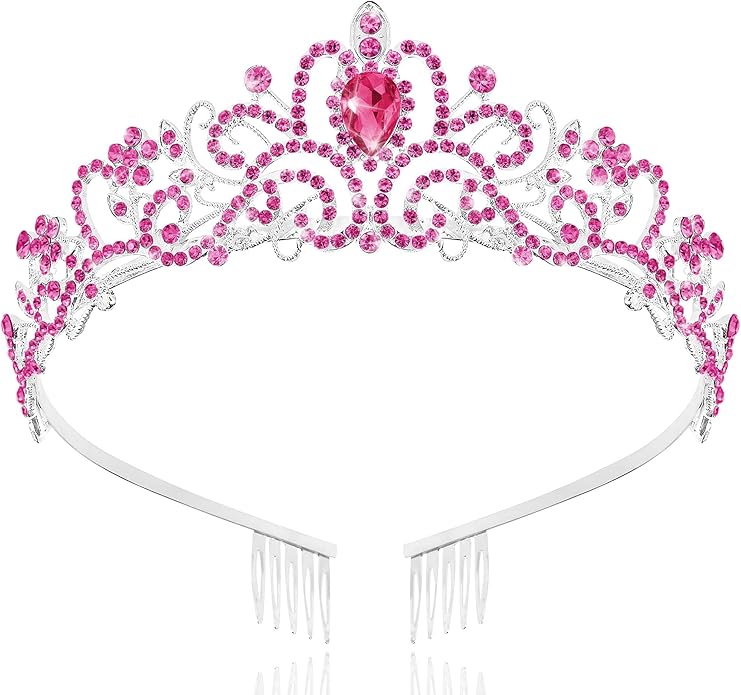 TAROSE Crowns for Women and Girls, Queen Crystal Gold Silver Tiaras with White Rhinestone and Combs, Goddess Crown for Wedding Bride Birthday Princess Bridal Shower Hair Accessories for Women