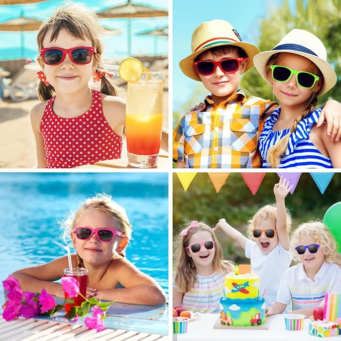 10 Pack Neon Sunglasses Unisex Party Sunglass Favors for Birthday Party Summer Beach Pool Party Supplies
