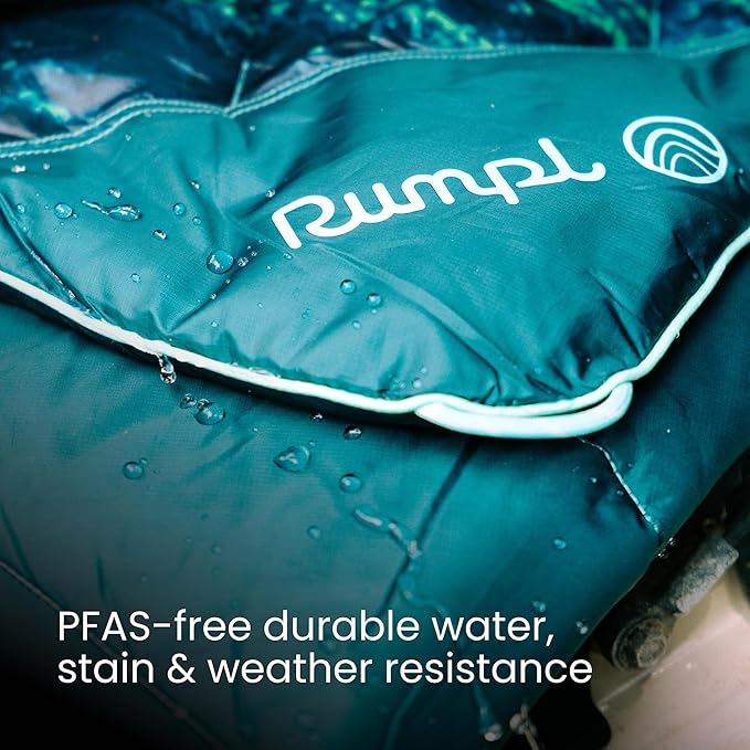 Rumpl Original Puffy Blanket - Warm, Water-Resistant Camping Blanket with 100% Recycled Synthetic Insulation, 52"x75", Original Puffy V2, Lavender Peak Eclipse