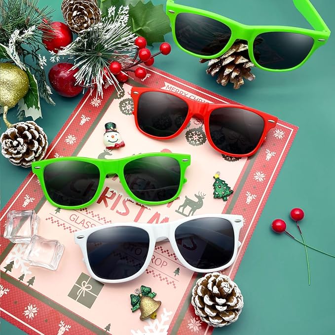 Pibupibu Neon Colors Party Favor Supplies Unisex Sunglasses Pack of 8