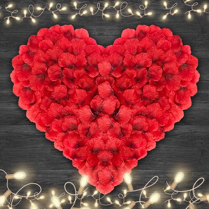 4500 Pack Dark Red Rose Petals,Artificial Roses Flower Petals for Romantic Night,Valentine's Day and Weddings