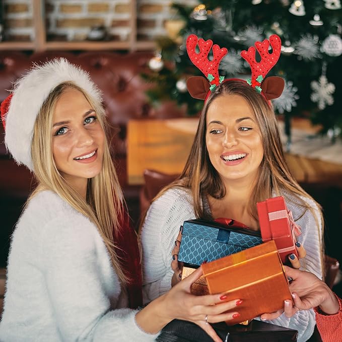 BQTQ 15 Pieces Christmas Headbands Party Hats Headbands for Christmas Holiday Favour