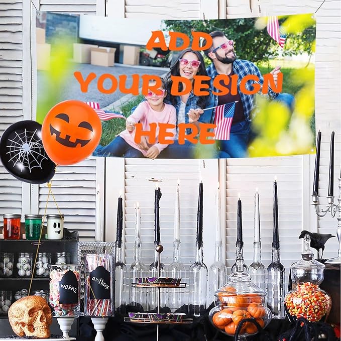 Custom Banners And Signs Customize With Photo Logo Text Personalized Banner For Parties Business Birthday Graduation Indoor Outdoor 35 X 70 Inch