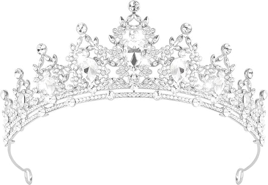 Crown Tiara for Women Queen Crown Rhinestone Wedding Crowns Birthday Tiara Women's Hair Accessories Costume Party Halloween Decor Prom Gifts