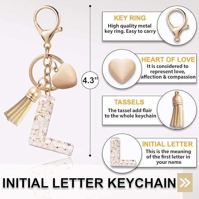 Initial Letter Keychain, Butterfly Keychain Cute Resin, Initial Keychain Backpack Charms, Key chain for Women, Girls