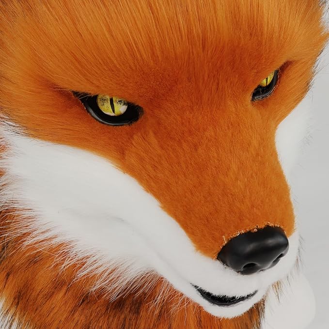 Animal Wolf Mask Cosplay Costume Accessories Furry Faux Fur Dog Fox Full Head Therian Masks Anime Dress up Party