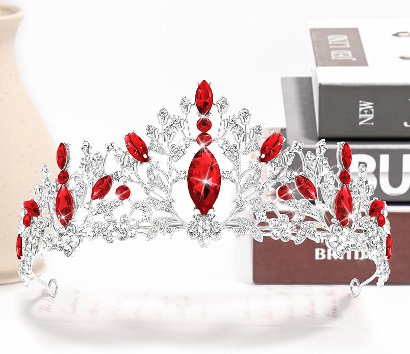 TAROSE Crowns for Women and Girls, Queen Crystal Gold Silver Tiaras with White Rhinestone and Combs, Goddess Crown for Wedding Bride Birthday Princess Bridal Shower Hair Accessories for Women