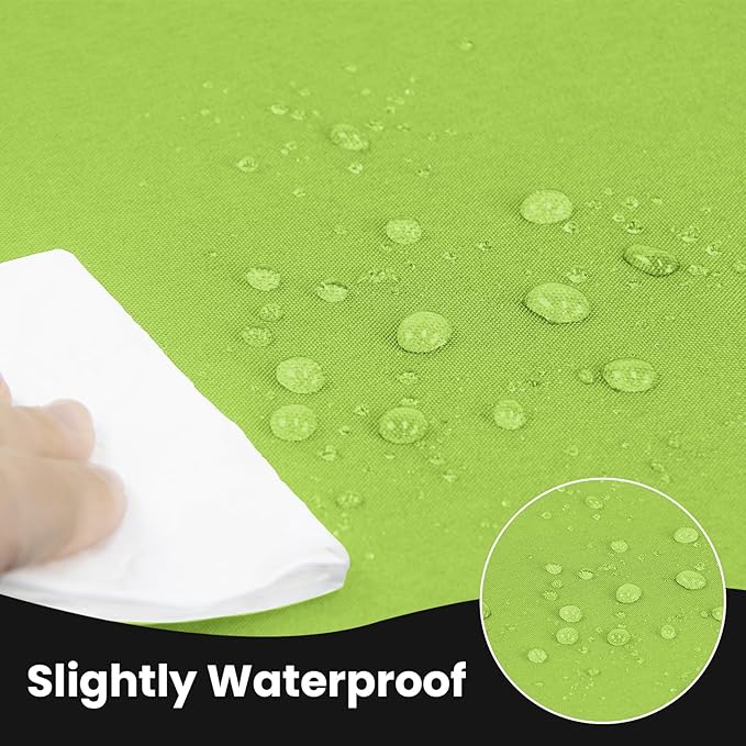 2 Pack Fitted Tablecloth for 4 Foot Rectangle 48 x 24 Inch Apple Green Table Covers Water Resistant Polyester Cloth for Folding, Parties,Display, Trade Show (Apple Green)